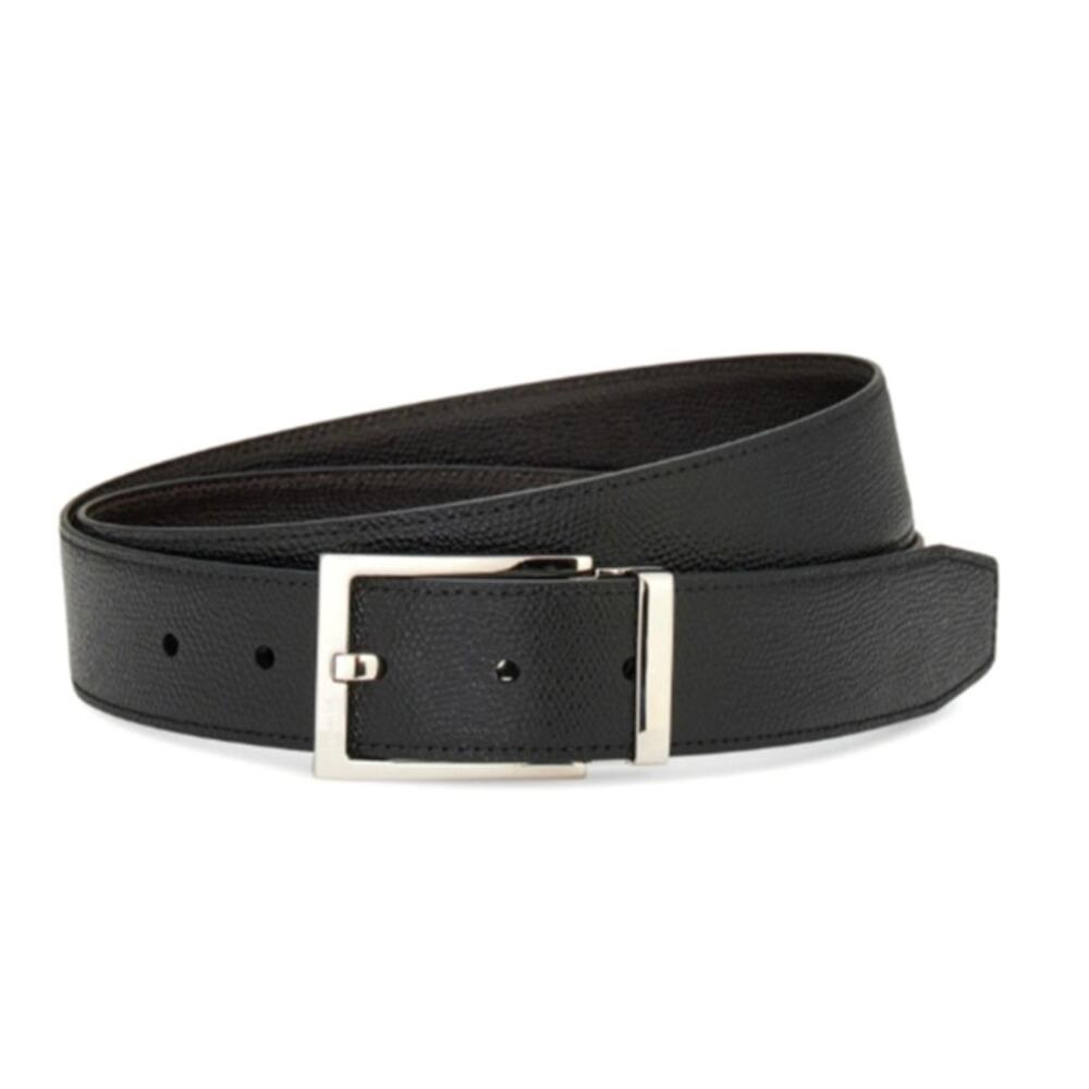 Ferragamo Adjustable Belt with Rectangular Buckle Hickory Size 90 | 30